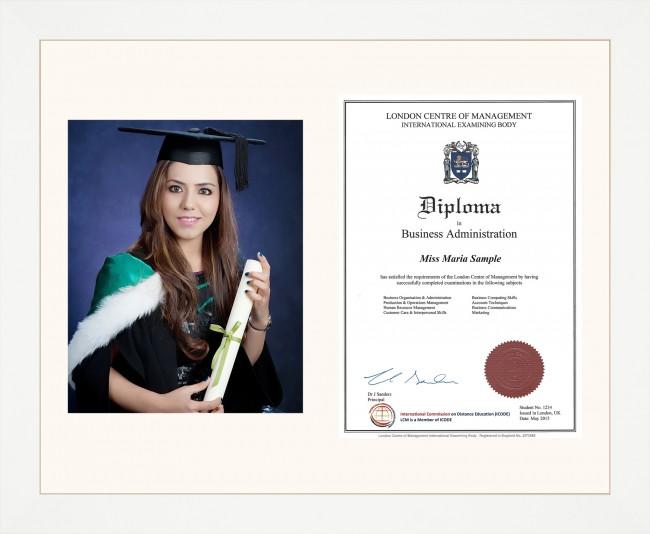Graduation Certificate and Photo Frame for 8" x 10" Photo and A4 Certificate 