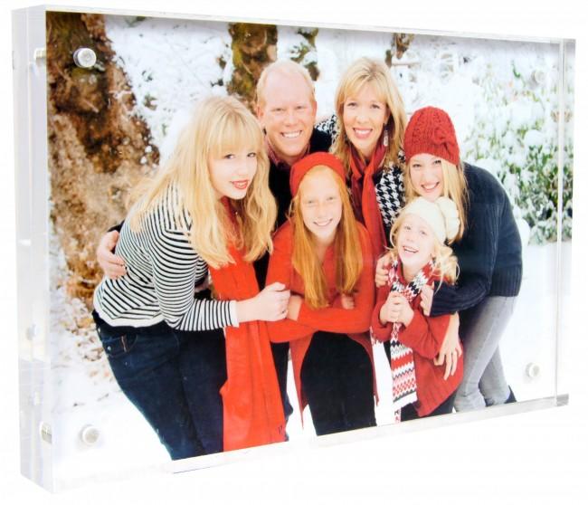 Acrylic Clear See-through Photo Picture Frame, Free standing.  6X4” Photo
