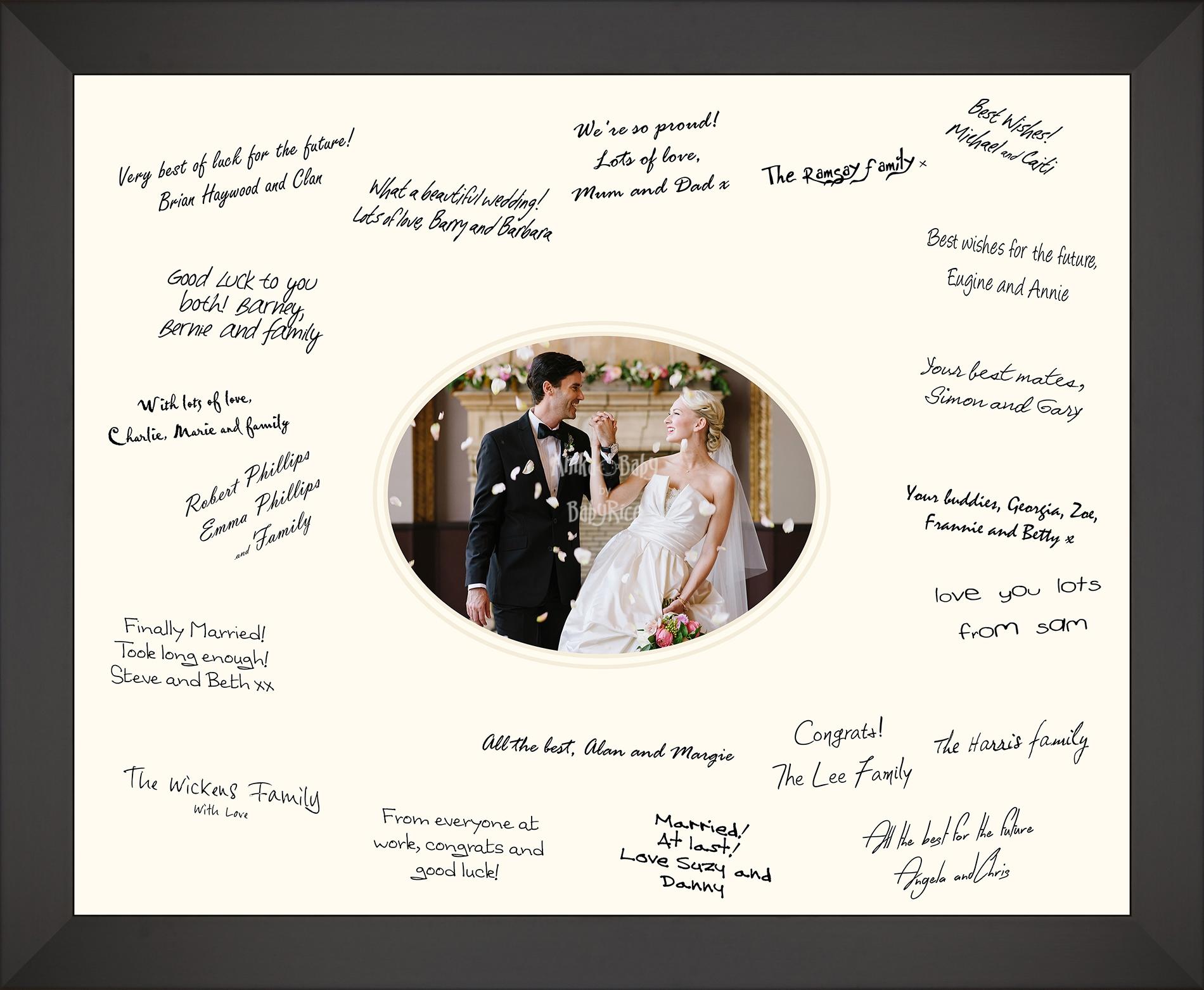 Personalized Wedding Guest Book Signature Frame