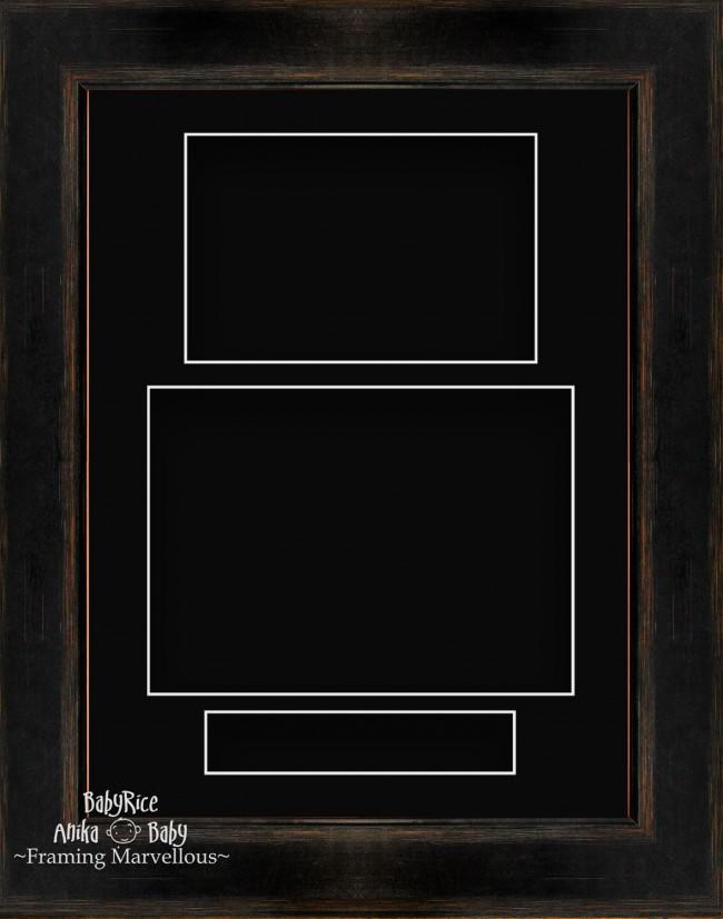 11.5x8.5" Black Orange 3D Deep Shadow Box Display Frame Portrait