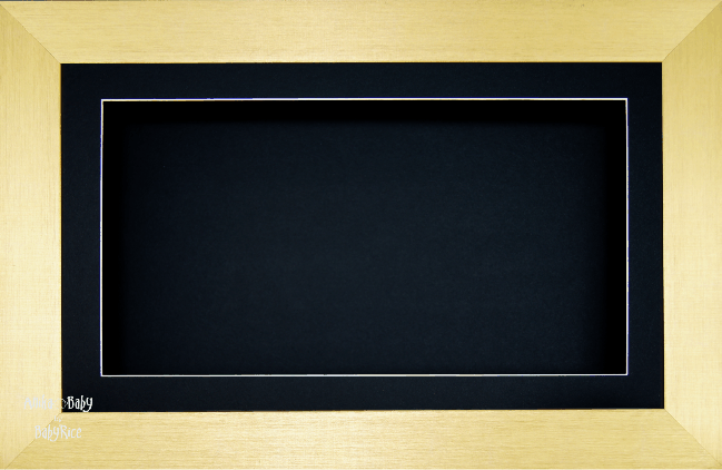 Wooden Shadow Box Deep Frame, Gold effect, Black