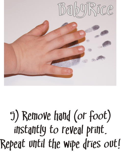 Handprint or Footprint magically appears!