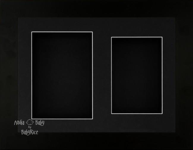 11.5x8.5" Black display Frame Black 2 hole mount
