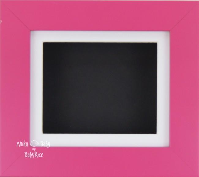 6x5" Pink frame / White mount & Black Backing