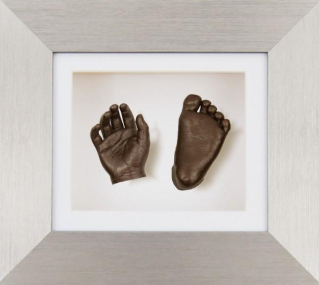 Baby Casting Kit Pewter Frame White Display Bronze paint
