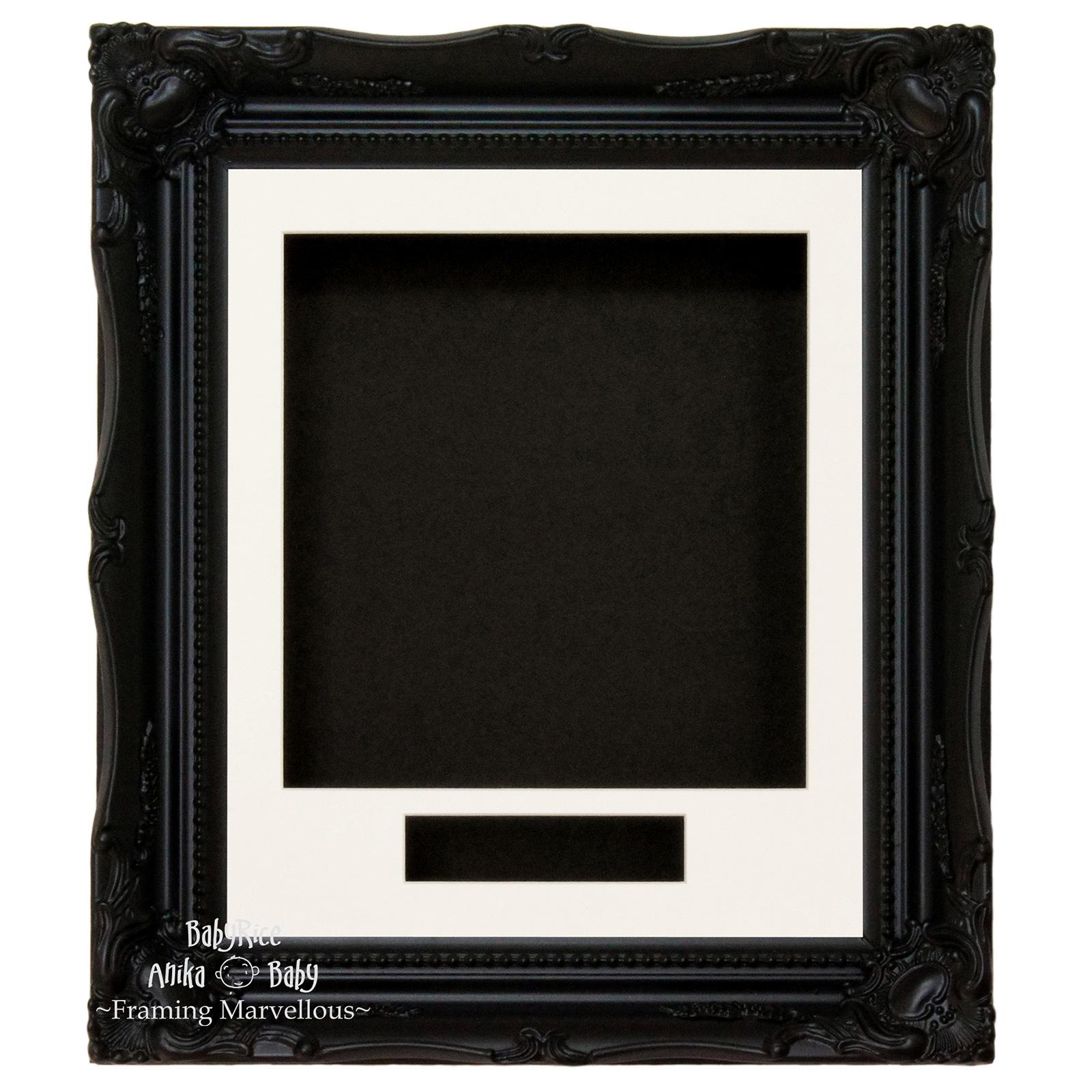 Black Rococo Ornate Dox Display Frame - White & Black Mount