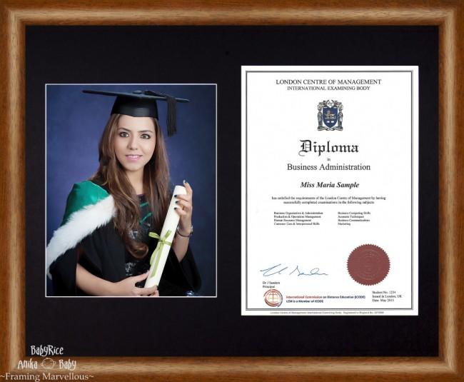 Large Dark Wood Finish Frame A4 10x8 Photo Picture Certificate Graduation Diploma Wedding-Black