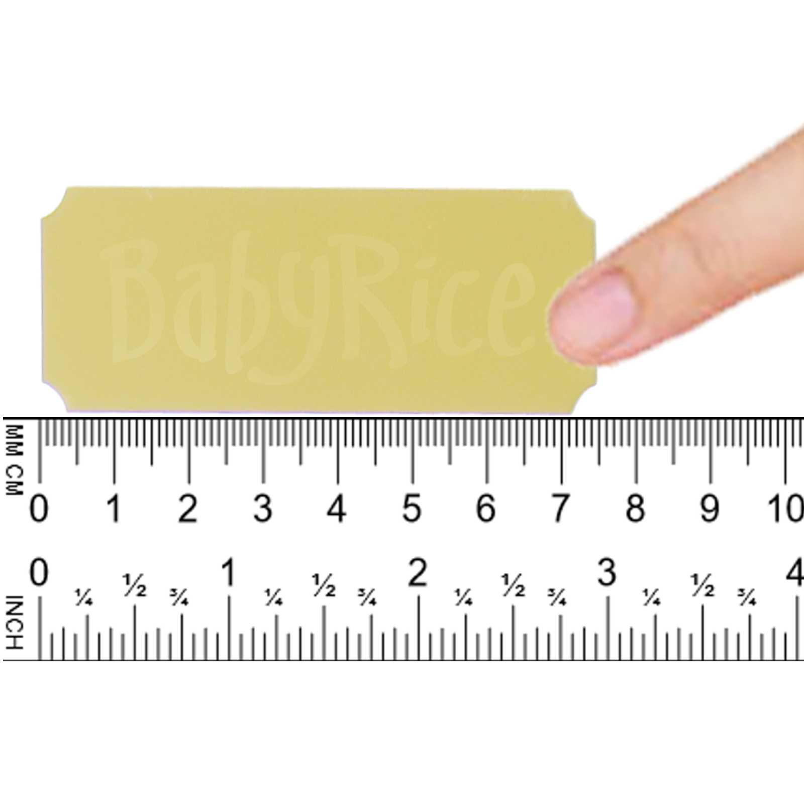 Gold Rectangle Plaque Scalloped Edges 75x30mm / 3x1.2” inch - Blank