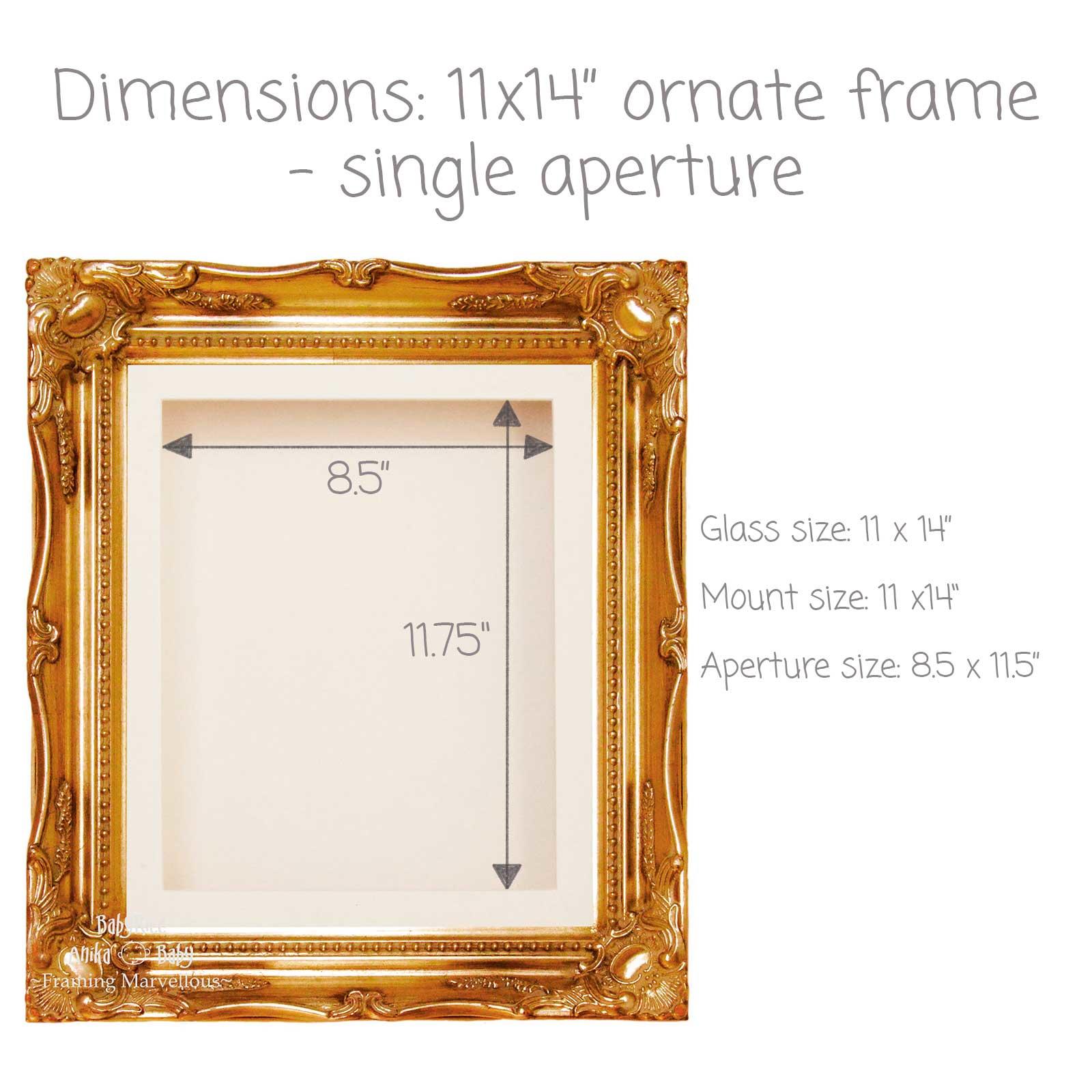 11x14" single hole dimensions