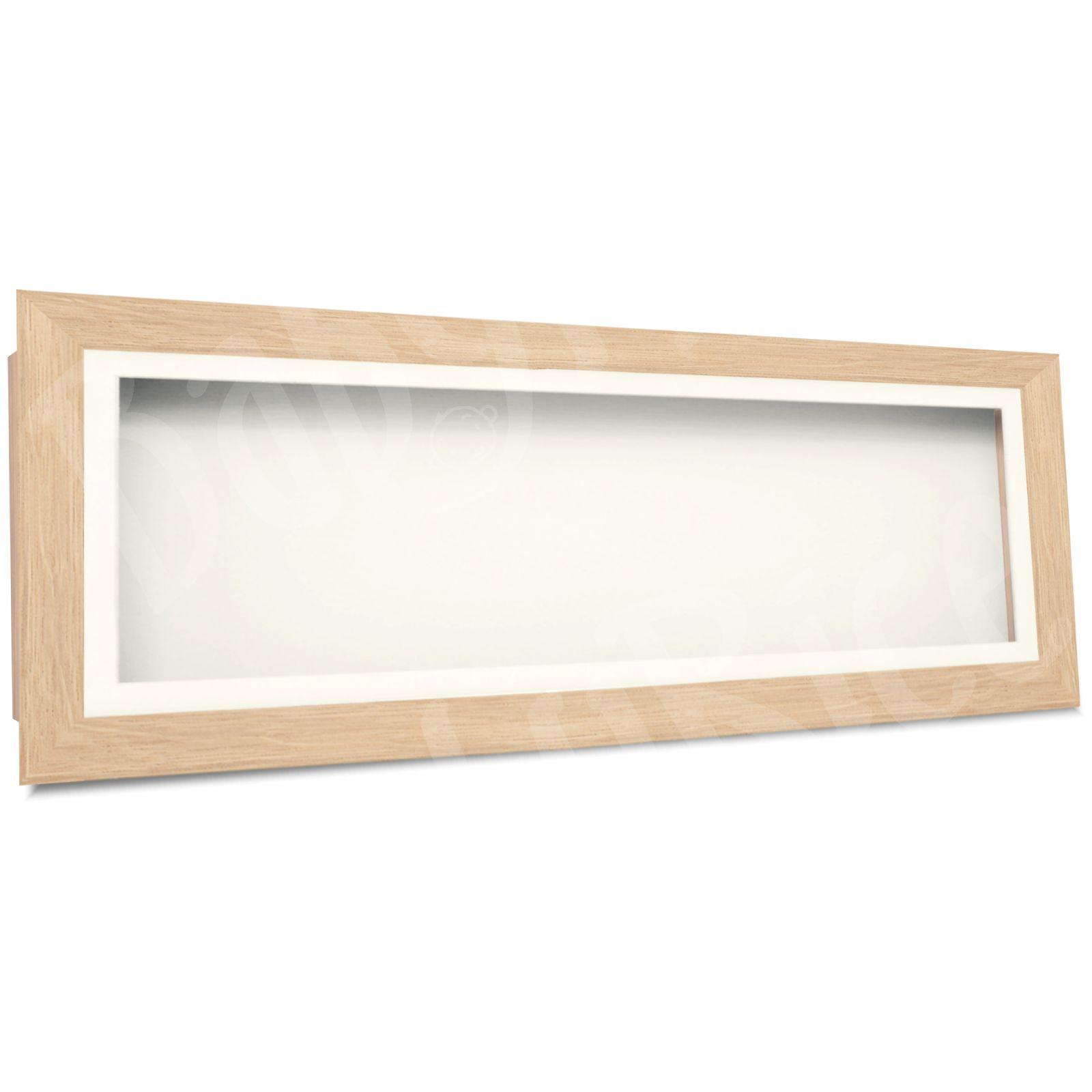 Long Large Solid Oak Wooden Box Display Frame