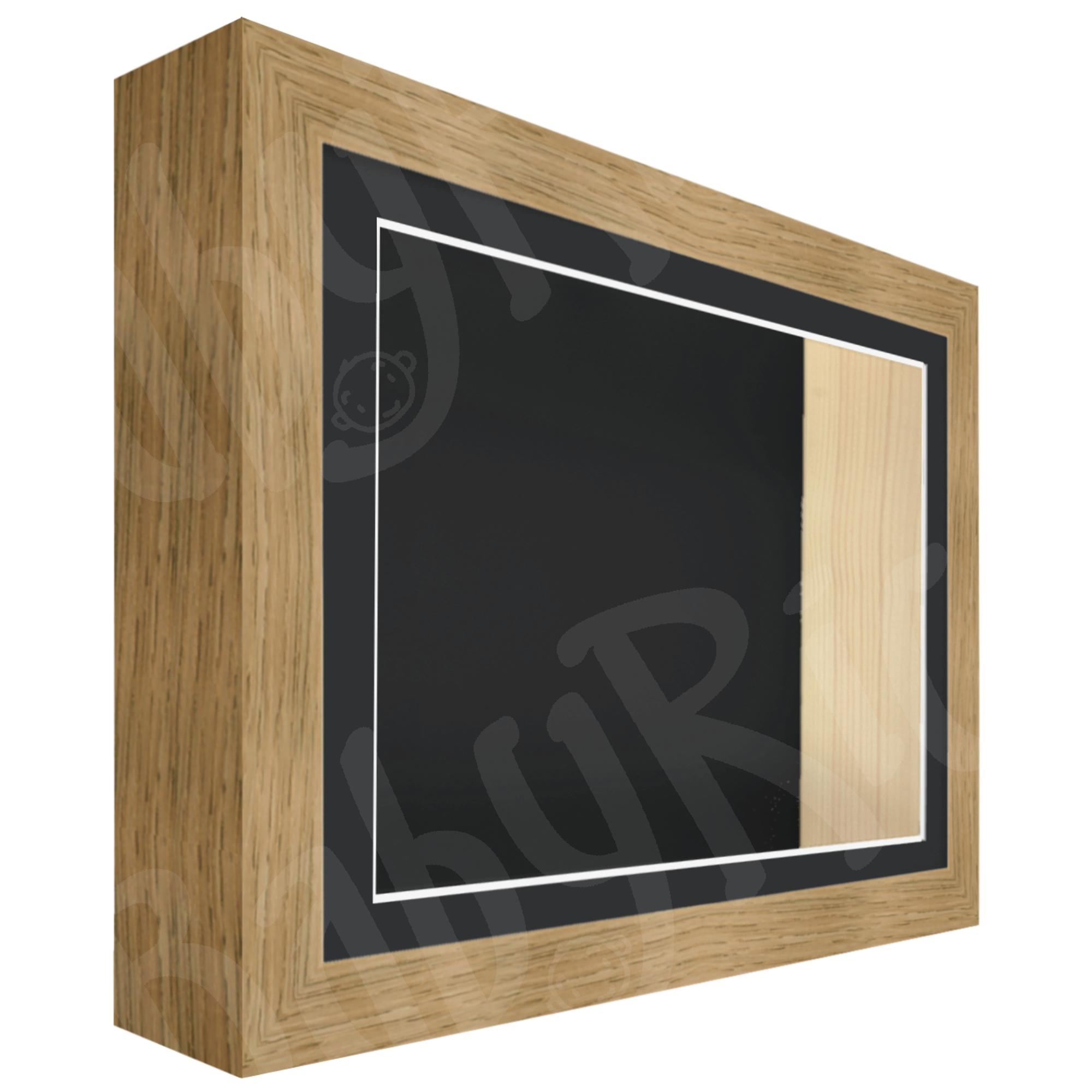 Oak Box Frame / Black inserts