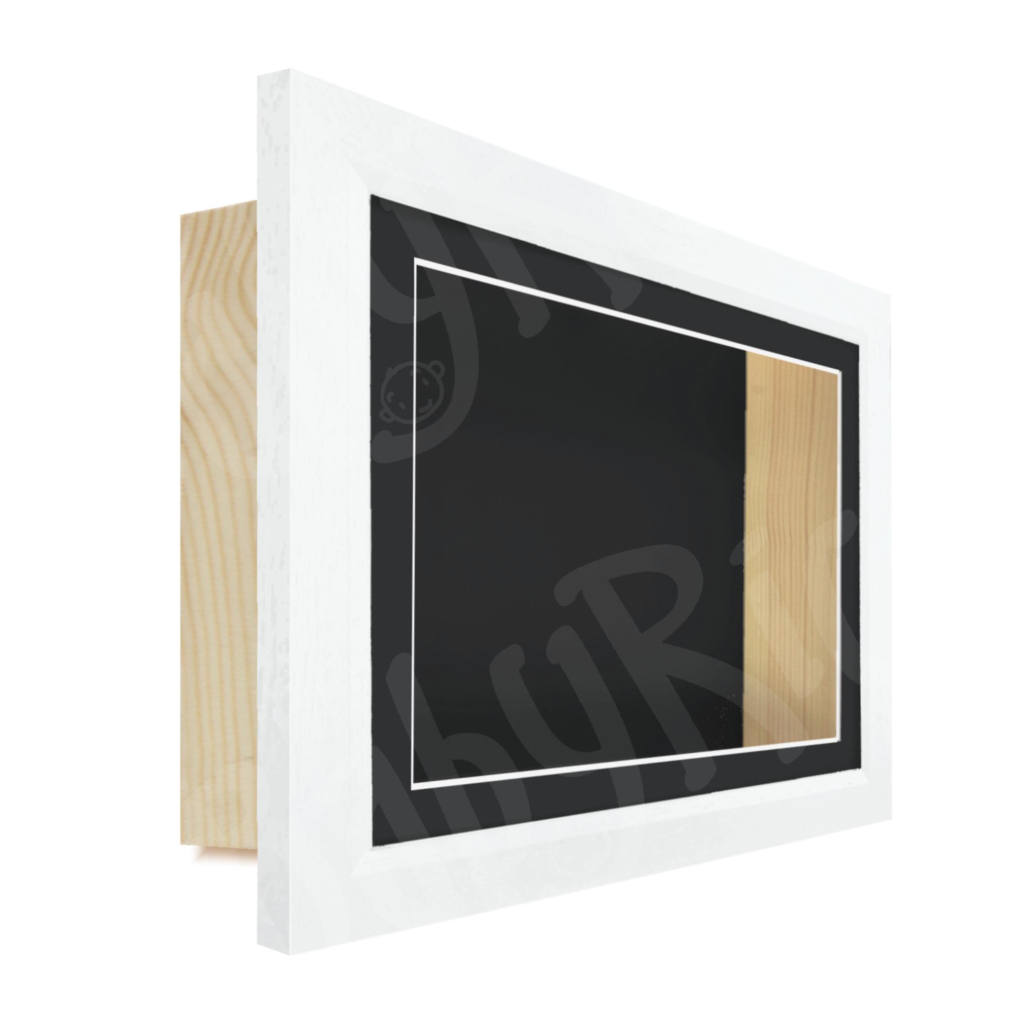 11x14 Grey Picture/Shadowbox Frame for 8x10 Photo with Ivory Mat and Real  Glass