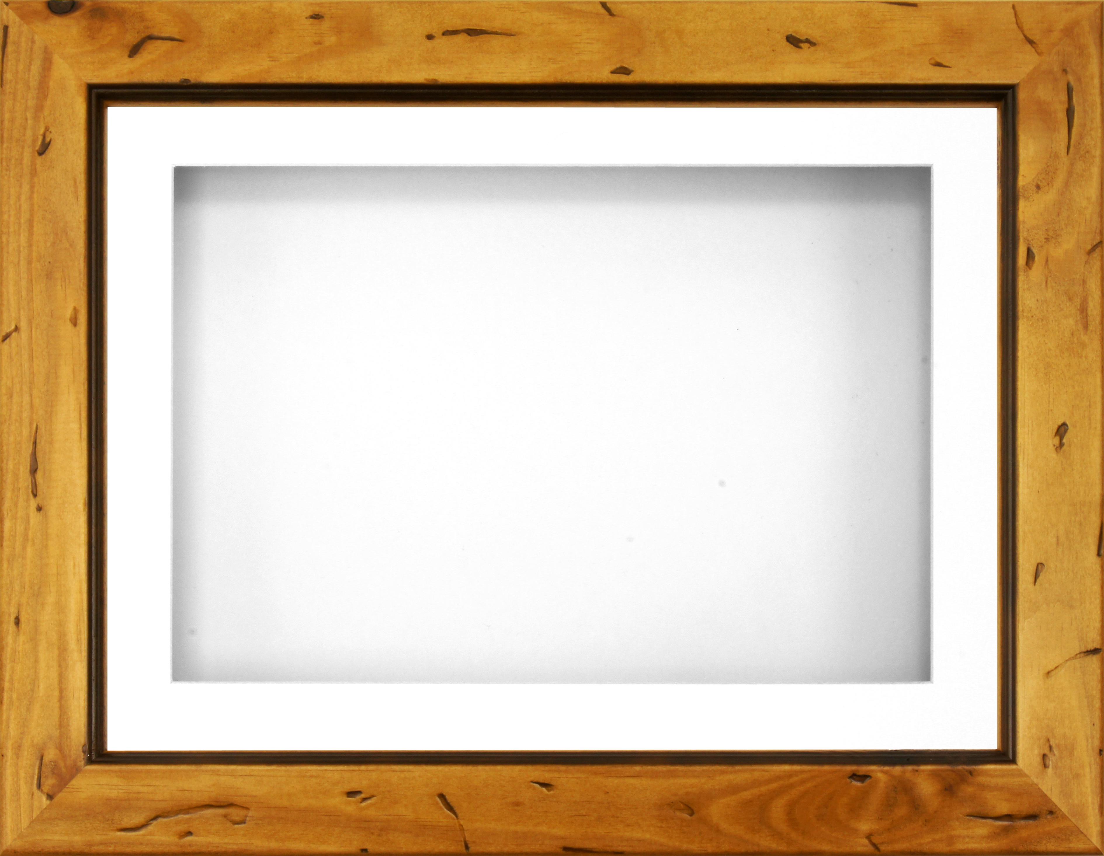 Rustic Box Display Frame White Inserts