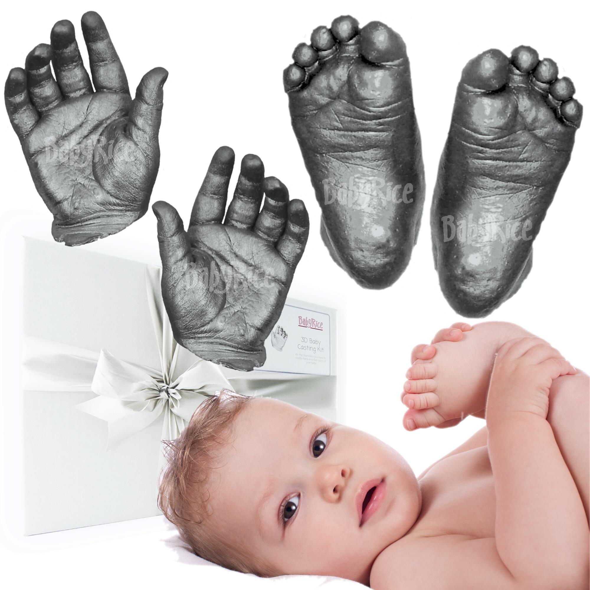 metallic pewter baby hands and feet casting kit