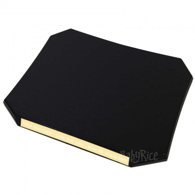 Black Display Plinth, Large 10x12'', 15x210mm Gold Engraved Plaque