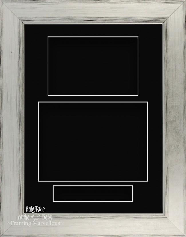 11.5x8.5" Silver Black 3D Deep Shadow Box Display Frame Portrait