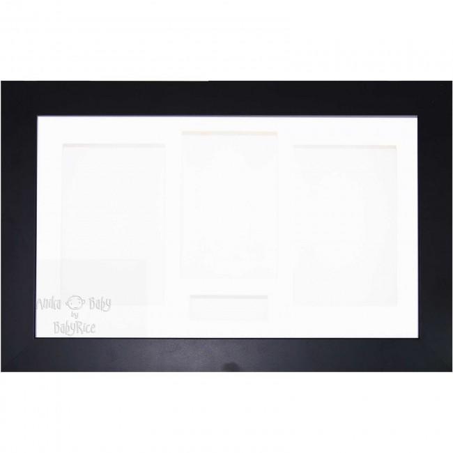 15x9" Black 3D Shadow Box Display Frame / White