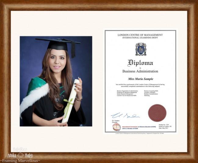 Large Dark Wood Finish Frame A4 10x8 Photo Picture Certificate Graduation Diploma Wedding-Ivory