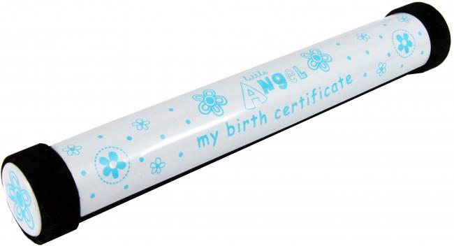 Blue Birth Certificate Holder