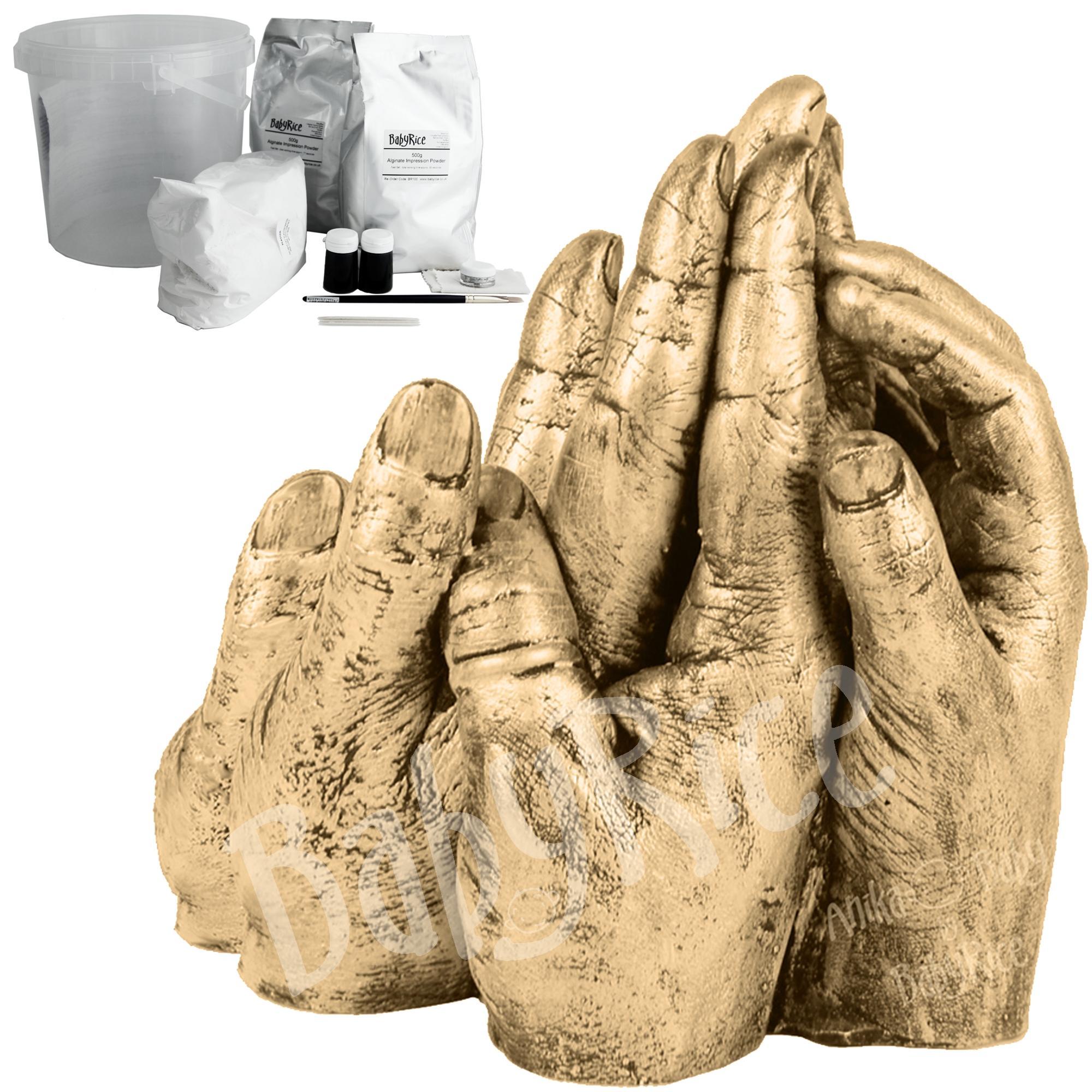 BabyRice Standard Family Hand Casting Kit with Brass Metallic Finish