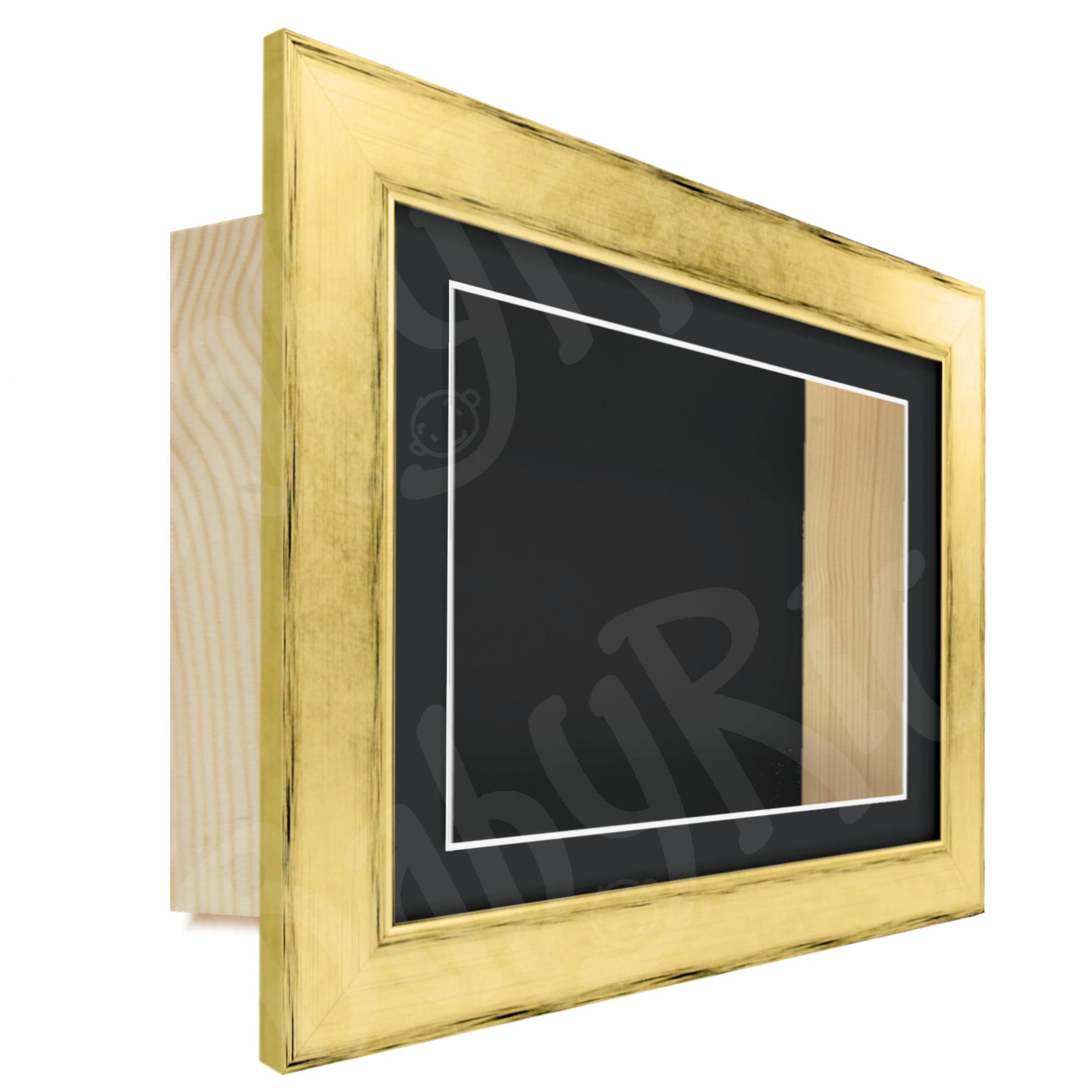 Gold Wooden Deep Box Display Frame
