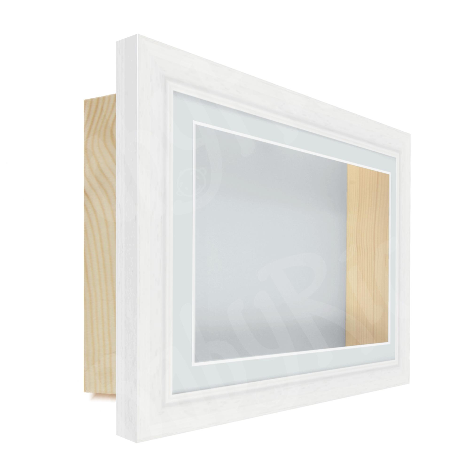 White Wooden Extra Deep Box Object Display Frame