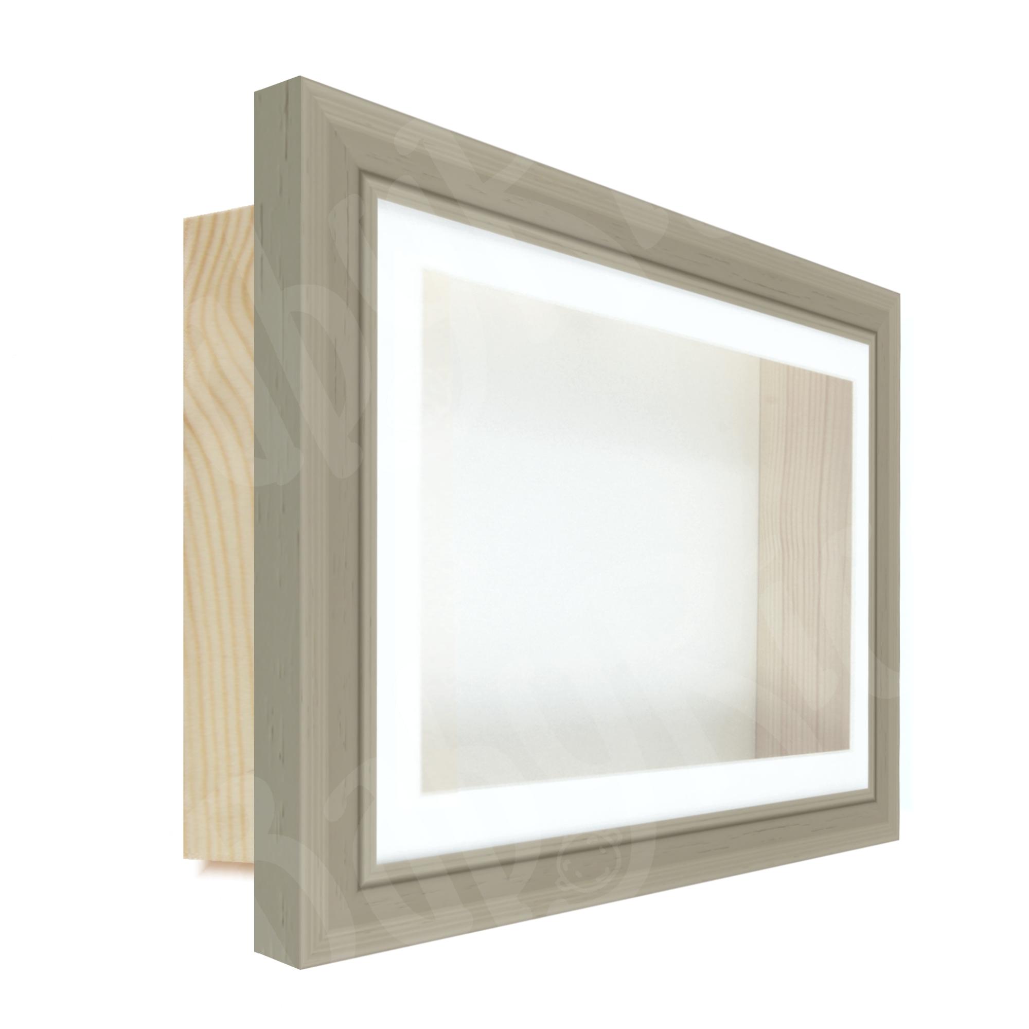 Light Brown Scoop Woodgrain Deep Picture Frame Box
