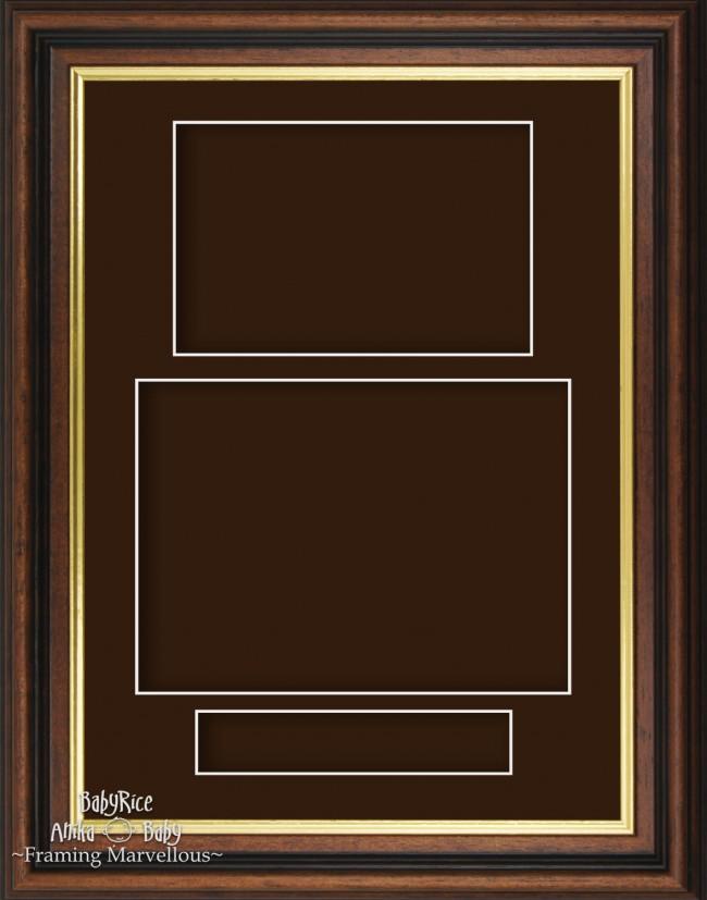 Dark Brown Mahogany Deep Display Box Frame