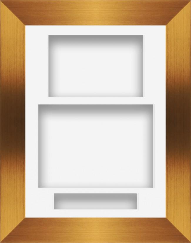 11.5x8.5 Bronze Deep Box Display Frame White Portrait