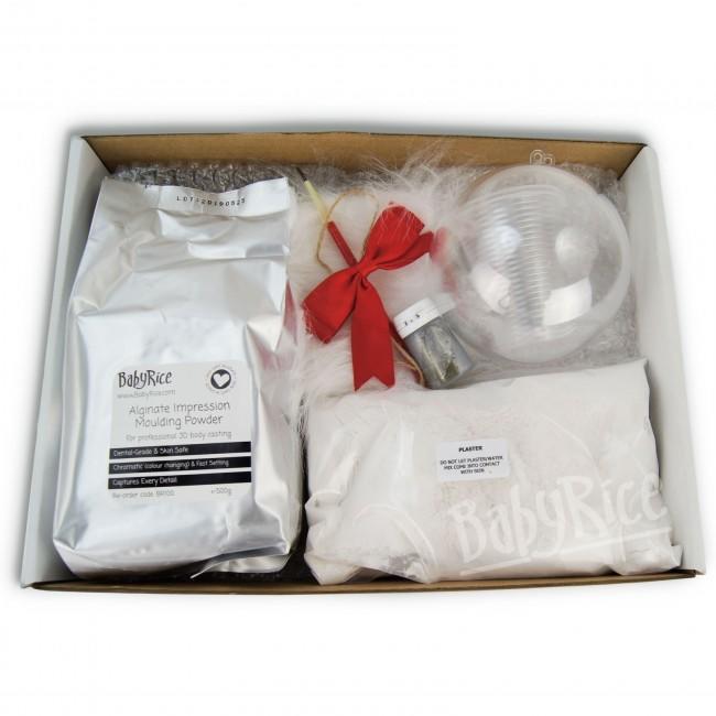 BabyRice Christmas Hand Casting Kit with Fillable Bauble