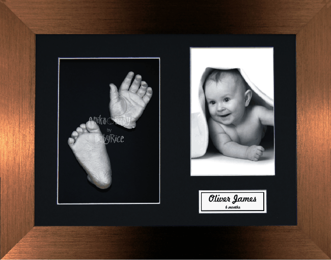 Baby Casting Kit, Brown Bronze Frame, Black Display, Silver Paint