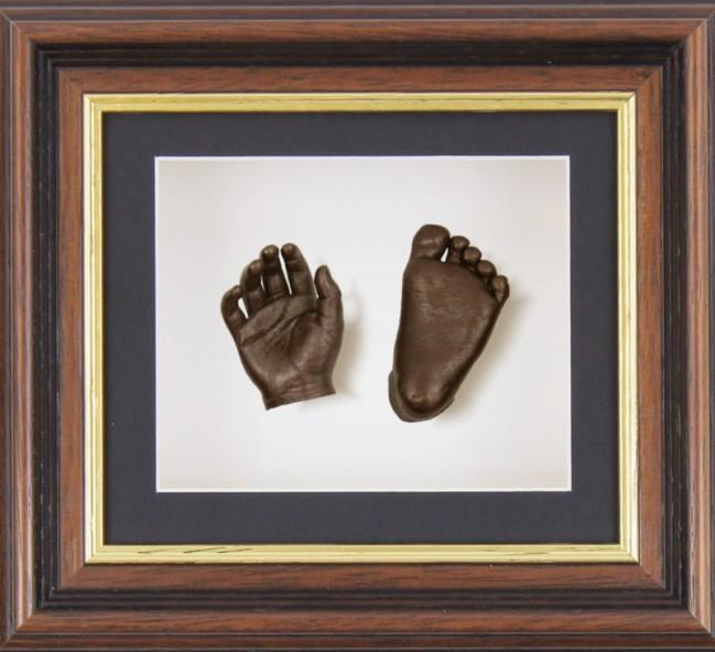 Baby Casting Kit Mahogany Gold Trim Frame Bronze paint