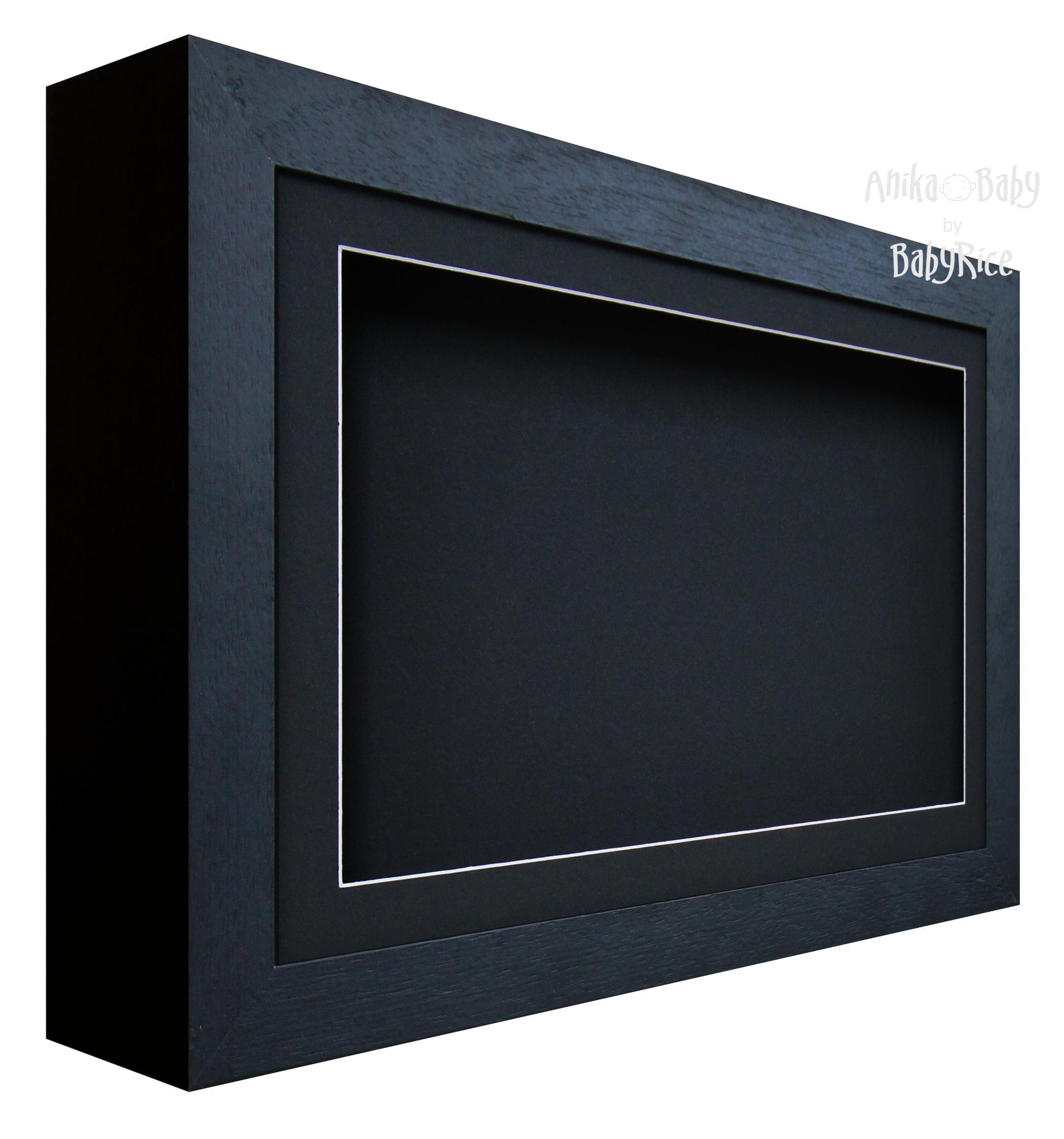 Black Woodgrain Box Frame, Black Inserts
