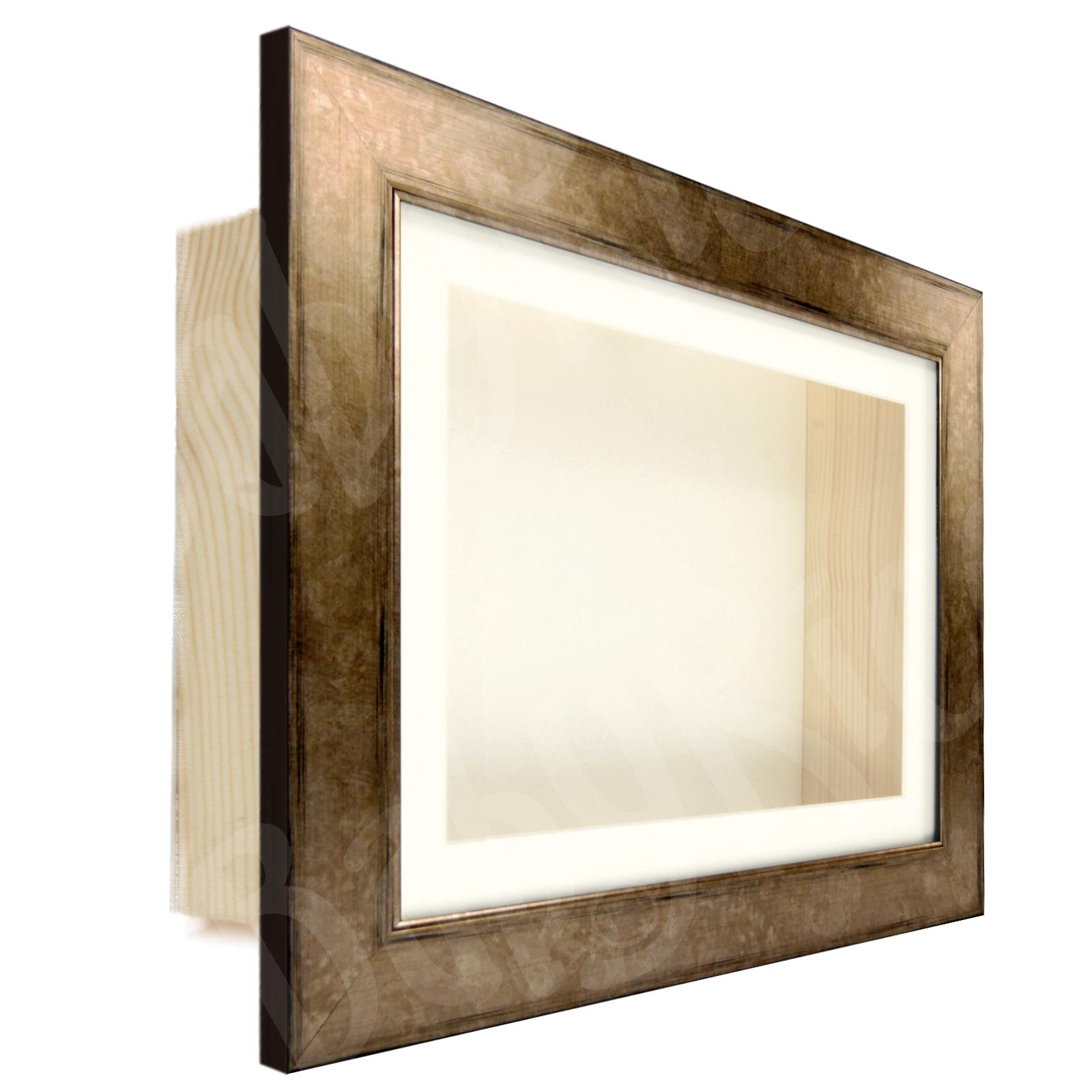 Bronze Wooden Deep Box Display Frame