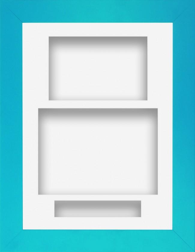 11.5x8.5 Blue Deep Box Display Frame White Portrait