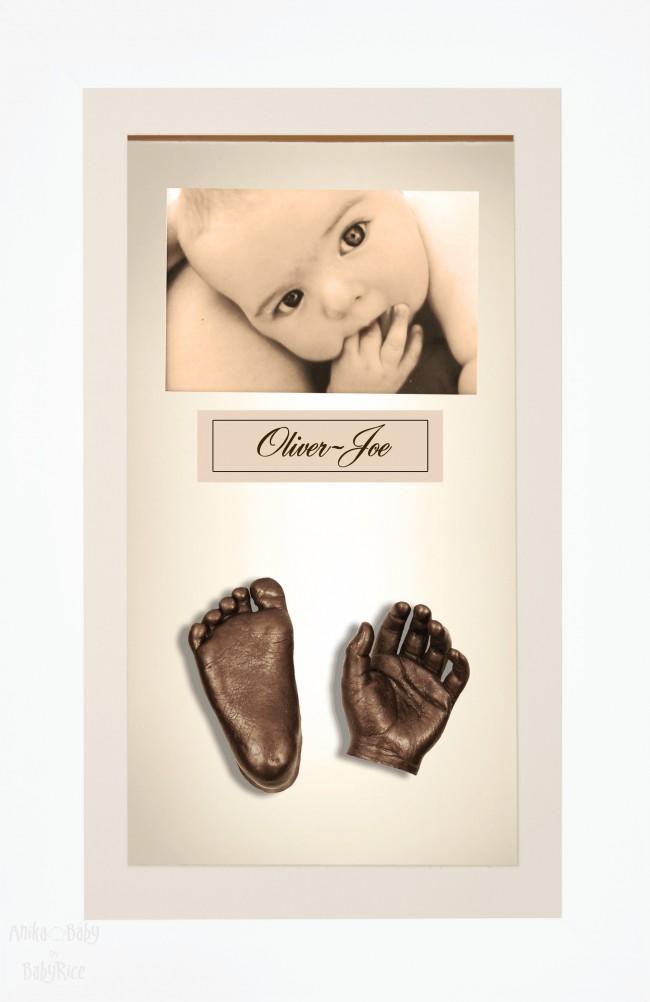 Large or Twins Baby Casting Kit / White Frame / Bronze Casts