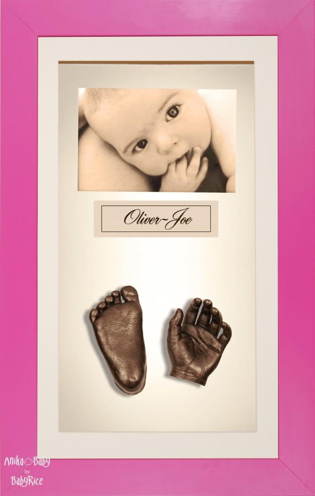Large or Twins Baby Casting Kit / Strong Pink Frame / Bronze Casts