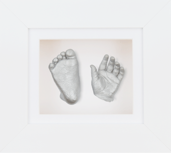 Elegant and Stylish 3D Baby Casting Kit White Frame Silver paint