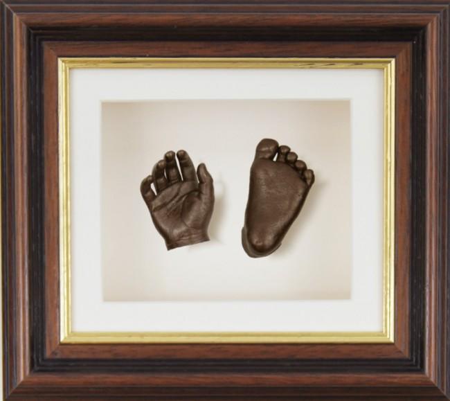 Baby Casting Kit Mahogany Gold Trim Frame Bronze paint