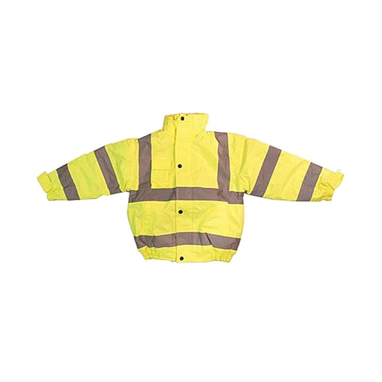 Kids Hi-Vis Bomber Jacket in Yellow