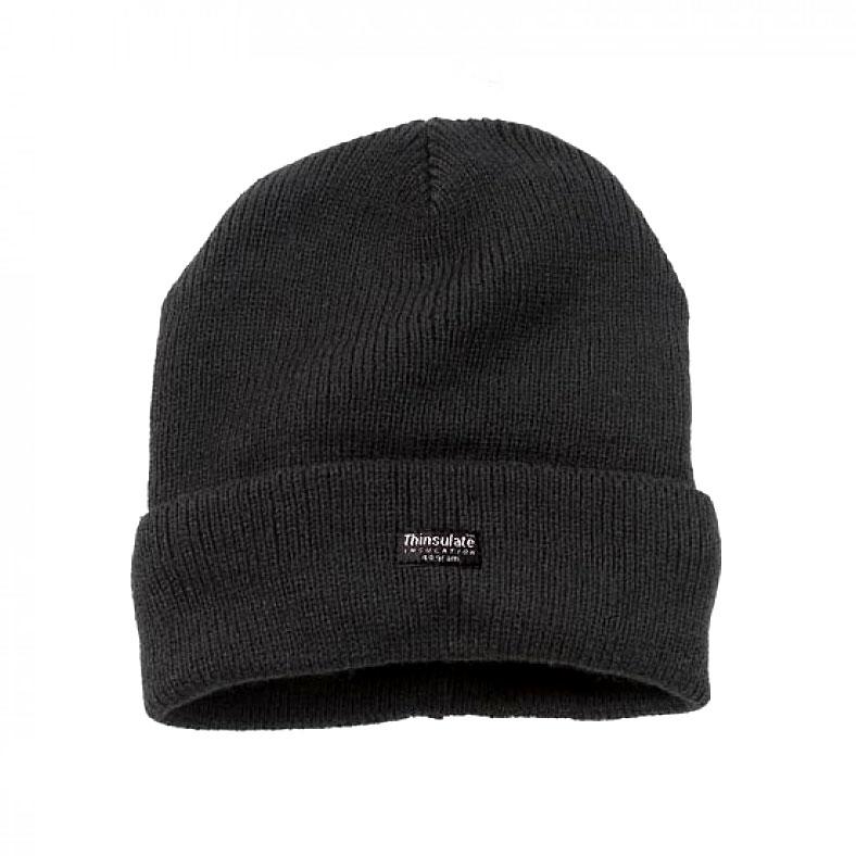 Thinsulate Knitted Hat in Black