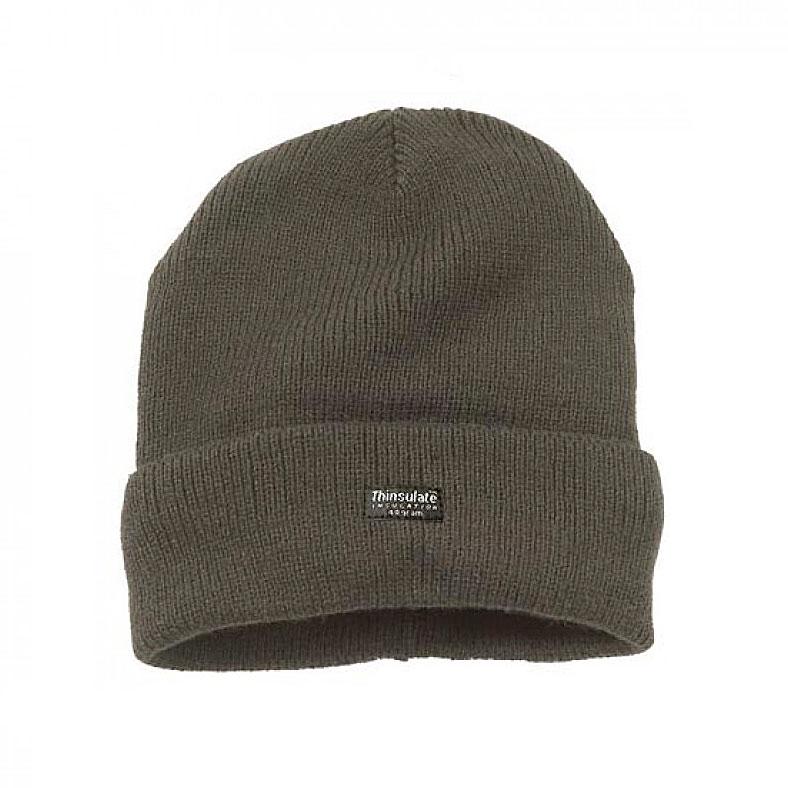 Thinsulate Knitted Hat in Olive