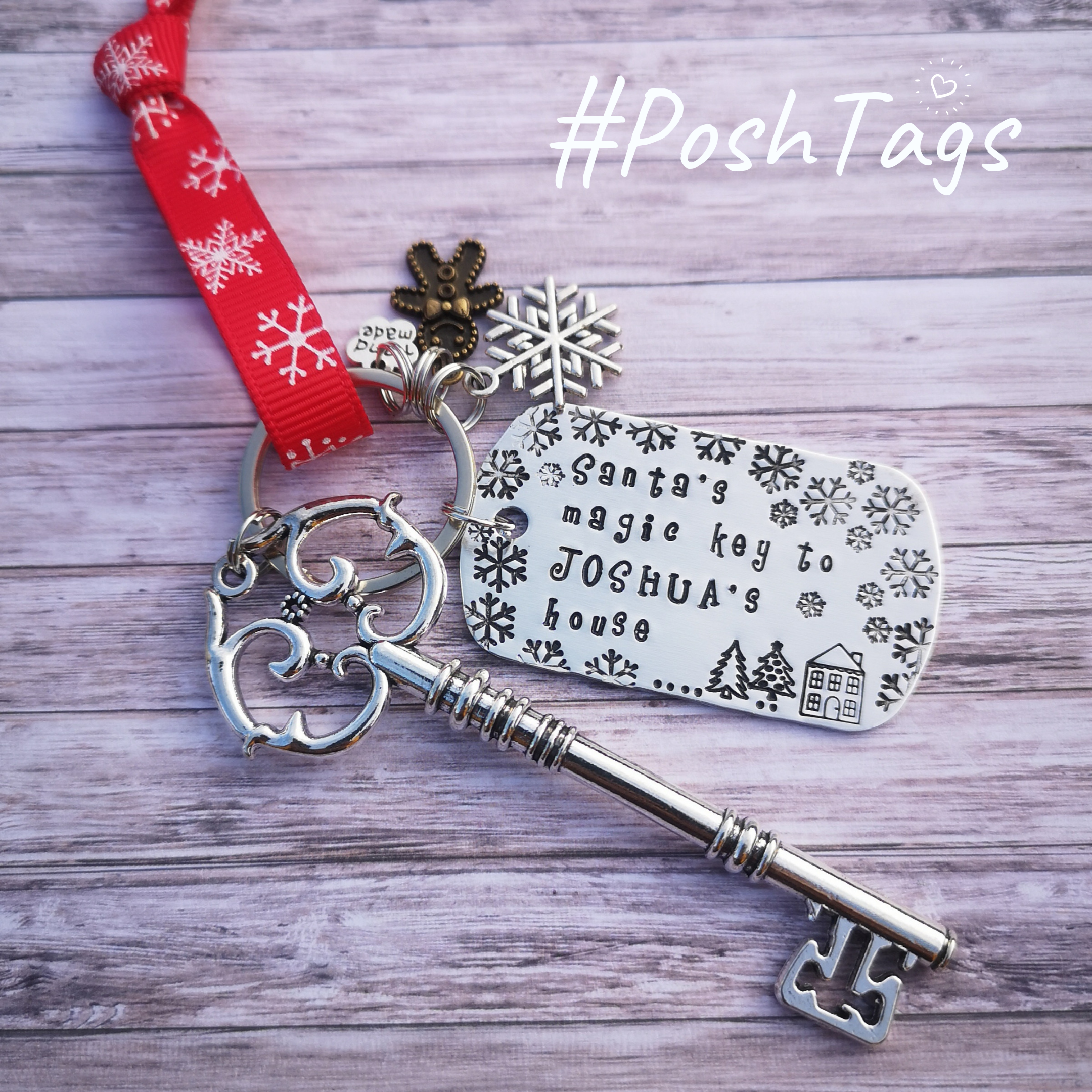 Santa's magic key - personalised magical key for Christmas with gift box  #Poshtags