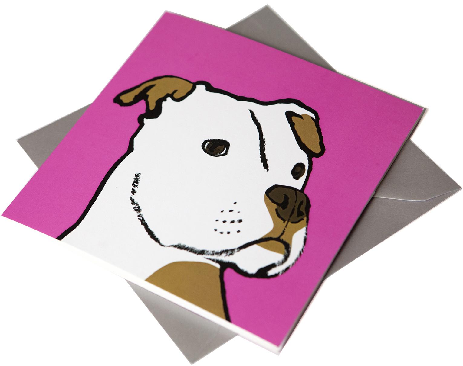 Staffordshire Bull Terrier Greetings Card