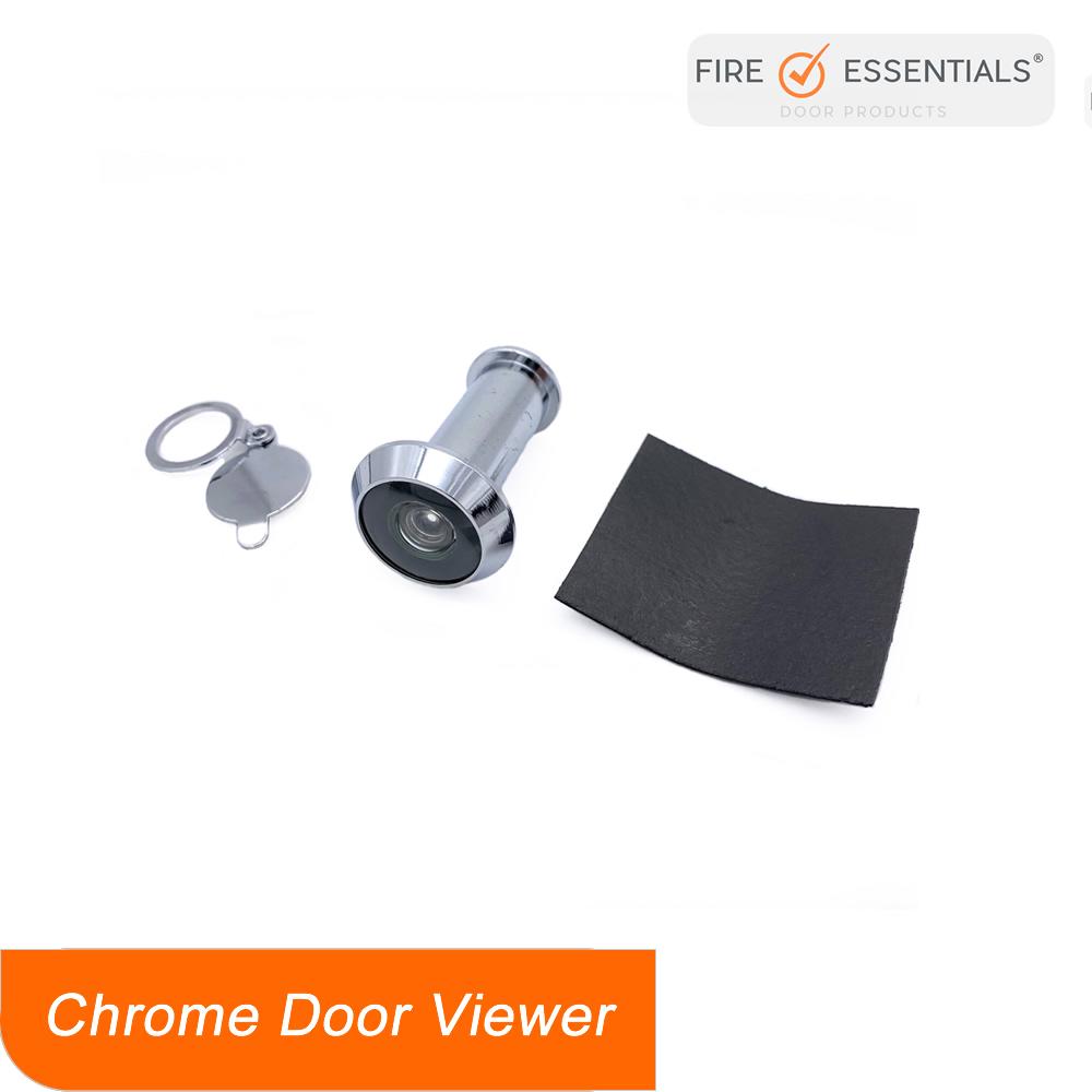 Fire Essentials Chrome Door Viewer