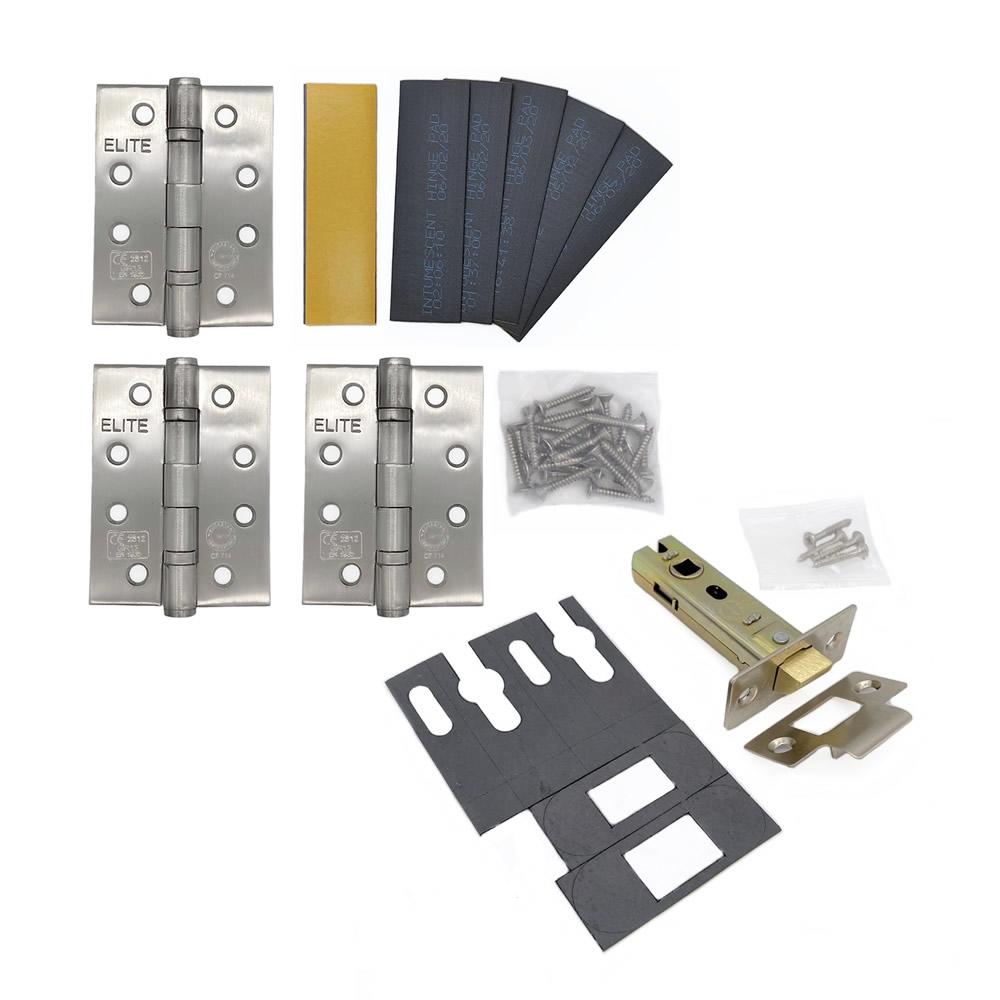 Fire Essentials Grade 13 Hinge pack with Latch and Intumescent