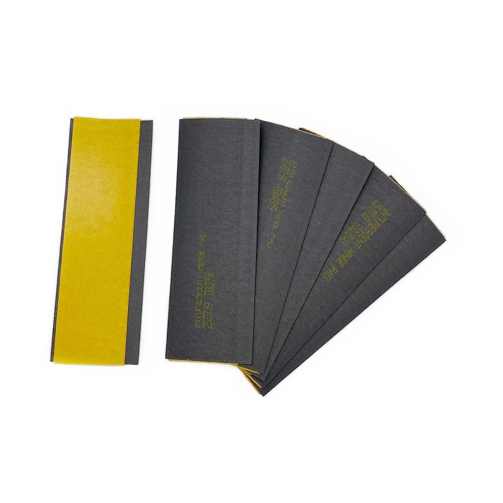 6 Pack of 100 x 40mm Graphite 0.8mm intumescet hinge pads
