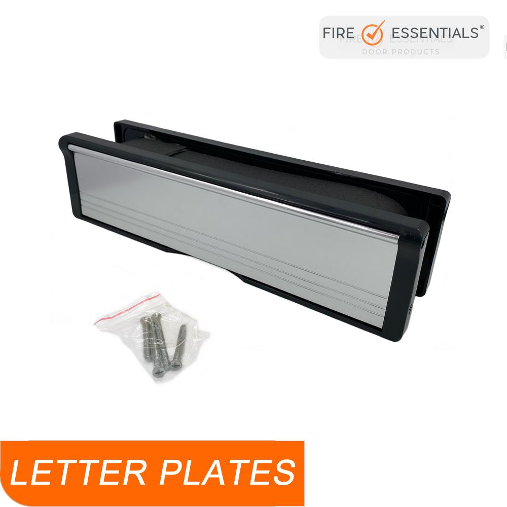 Fire rated 30 minute door letter plates with pre-installed intumescent liners from £12.99