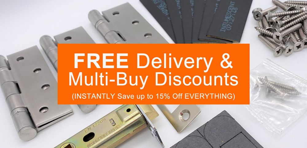 The Ulimate Fire DoorHardware Packs'Everything You Need,All In One Pack' Hinges - Locks - Latches - Handles Includes all Intumescent Pads!|Become a Trade Member & Get 5% Off Your Order
