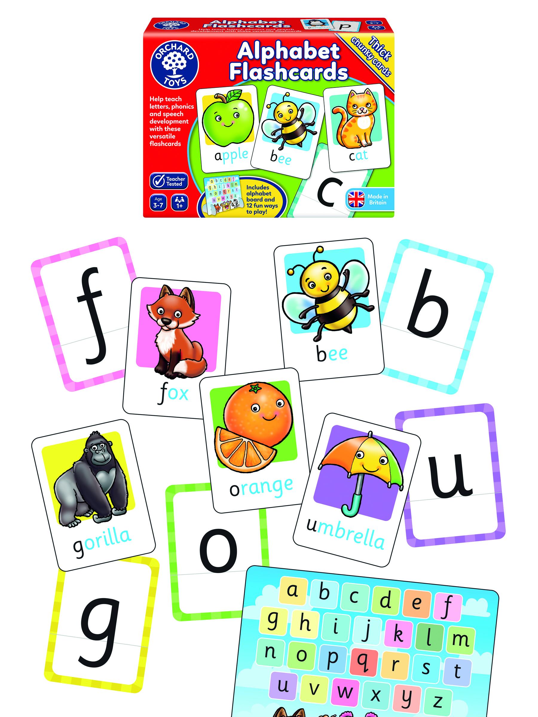 Alphabet Flashcards front of cards